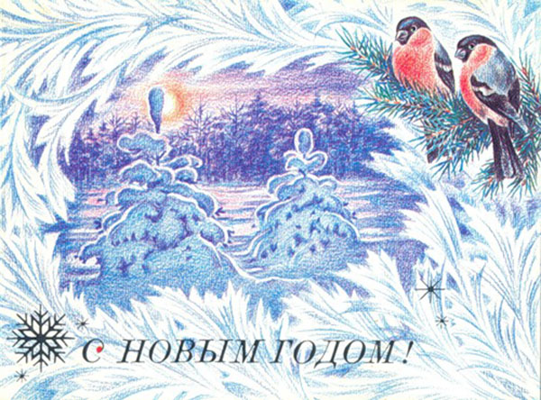 Снегири на старых новогодних открытках: неисчерпаемый источник вдохновения, фото № 4