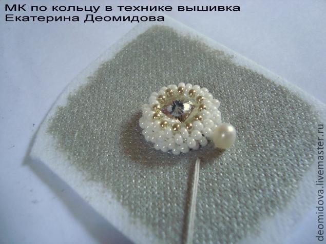 Создание кольца в технике вышивки бисером, фото № 10