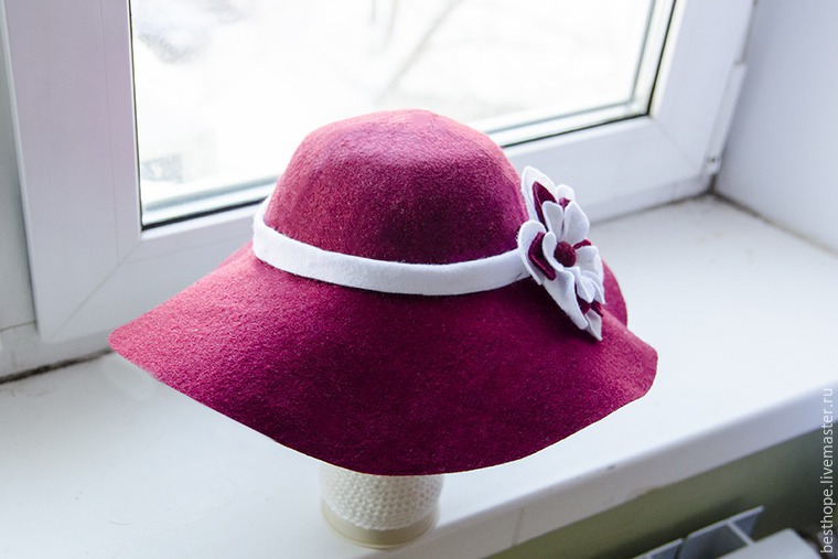 Мастер-класс: шляпка слауч из фетра, фото № 18