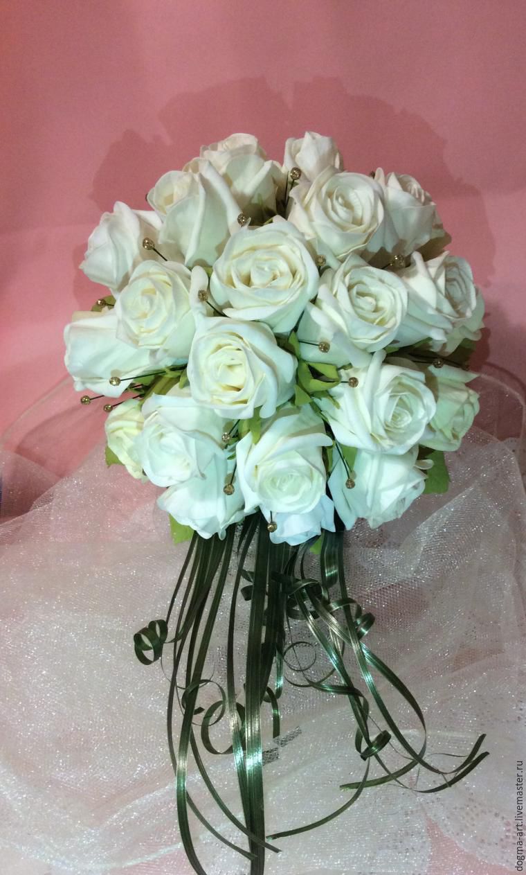 Создаем закрытые розы из фоамирана для свадебного букета, фото № 29
