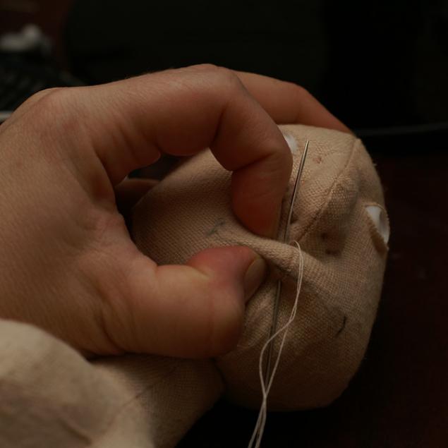 Прошивка лица текстильной куклы., фото № 12