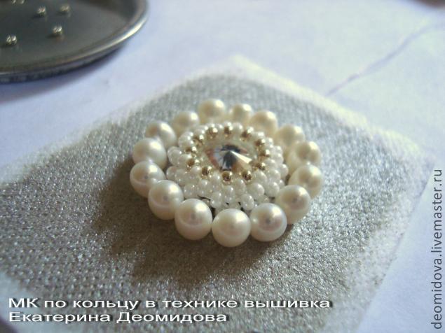 Создание кольца в технике вышивки бисером, фото № 11
