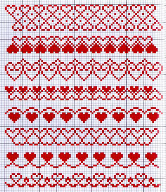 От чистого сердца: 40 простых схем вышивки сердечек крестиком, фото № 22