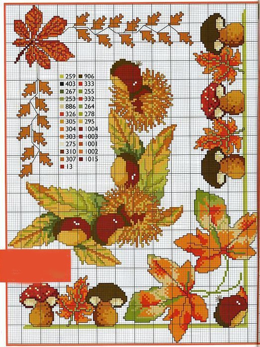 Осенняя пора: 45 простых схем для вышивки, фото № 10