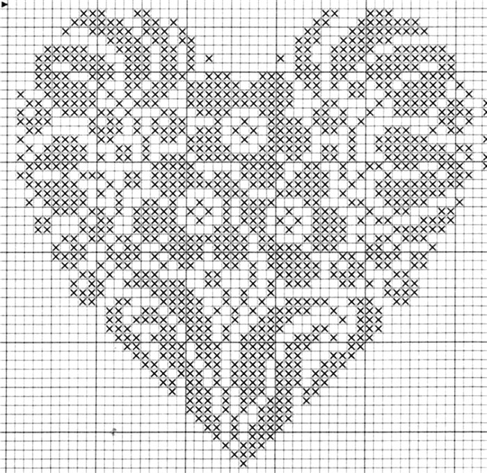 От чистого сердца: 40 простых схем вышивки сердечек крестиком, фото № 10
