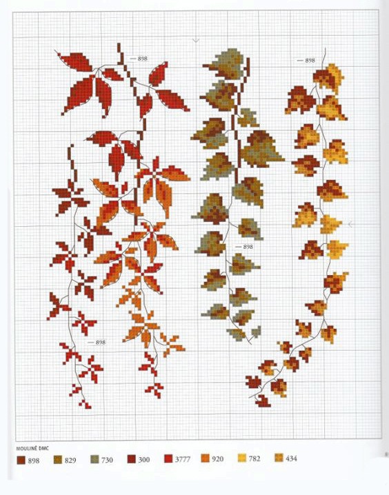 Осенняя пора: 45 простых схем для вышивки, фото № 19