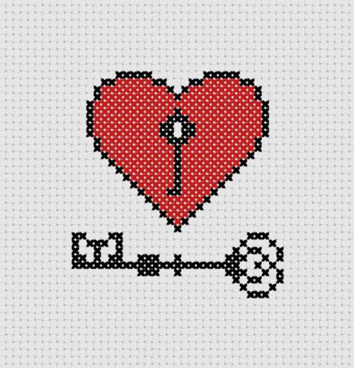 От чистого сердца: 40 простых схем вышивки сердечек крестиком, фото № 1