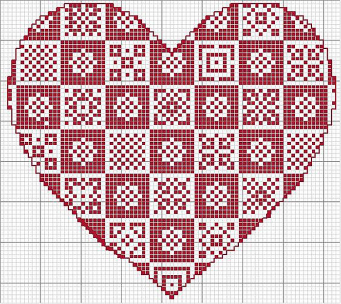 От чистого сердца: 40 простых схем вышивки сердечек крестиком, фото № 3