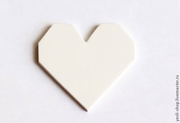 Брошка-сердечко из полимерной глины с росписью, фото № 6