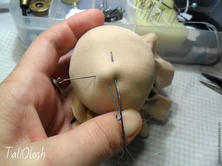 Создание объемной текстильной кукольной головки. Часть 3, фото № 6
