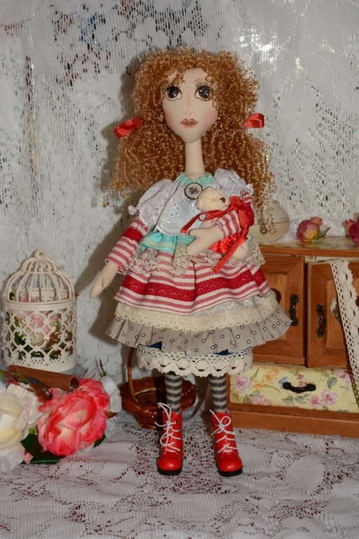 Создаем текстильную куколку Софи. Часть 3: шьем одежду, фото № 31