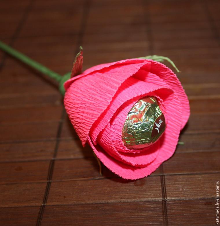 Как сделать цветок для букета из конфет, фото № 26
