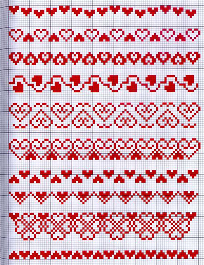 От чистого сердца: 40 простых схем вышивки сердечек крестиком, фото № 23