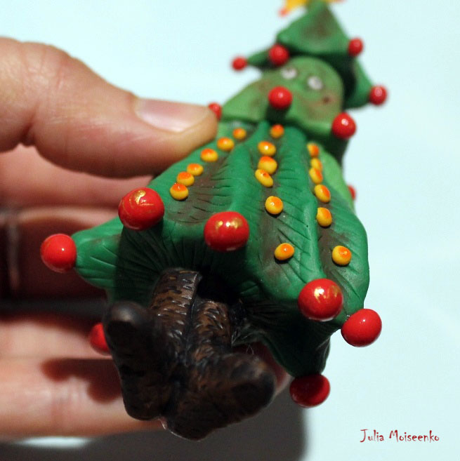 Лепим веселую новогоднюю ёлочку из полимерной глины. Часть 2, фото № 31