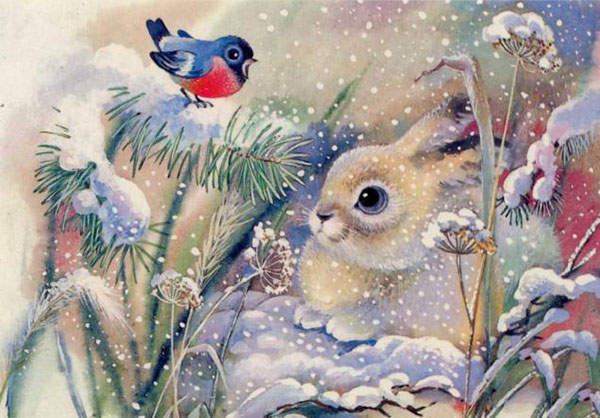 Снегири на старых новогодних открытках: неисчерпаемый источник вдохновения, фото № 2