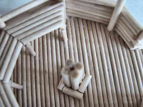 Делаем сувенирную беседку из деревянных палочек, фото № 22