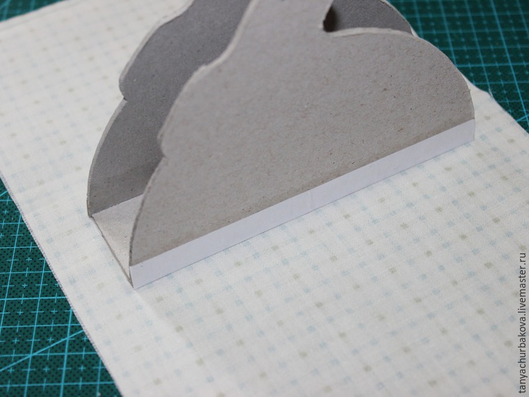 Делаем салфетницу «Пасхальный кролик» в технике тканевый картонаж, фото № 11