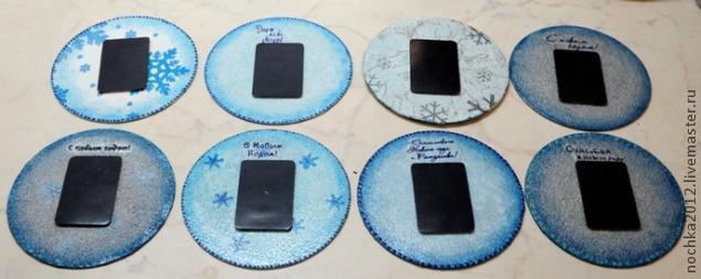 Изготовление магнитов на холодильник из CD-дисков, фото № 11