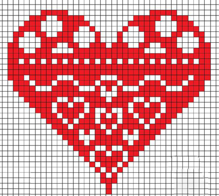 От чистого сердца: 40 простых схем вышивки сердечек крестиком, фото № 8