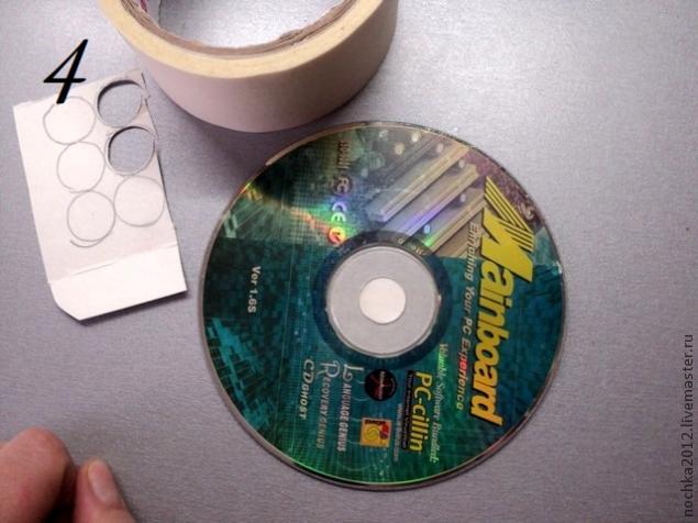 Изготовление магнитов на холодильник из CD-дисков, фото № 4