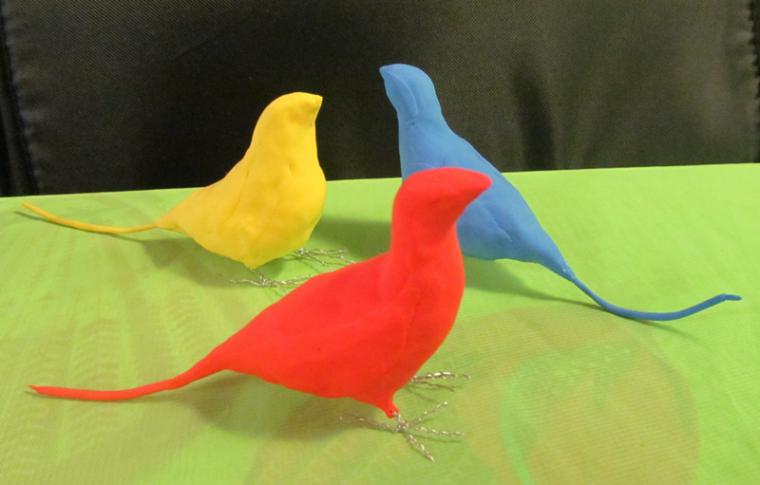 Делаем очаровательных райских птичек из бархатного пластика, фото № 11
