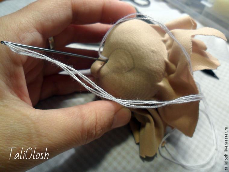 Создание объемной текстильной кукольной головки. Часть 3, фото № 21