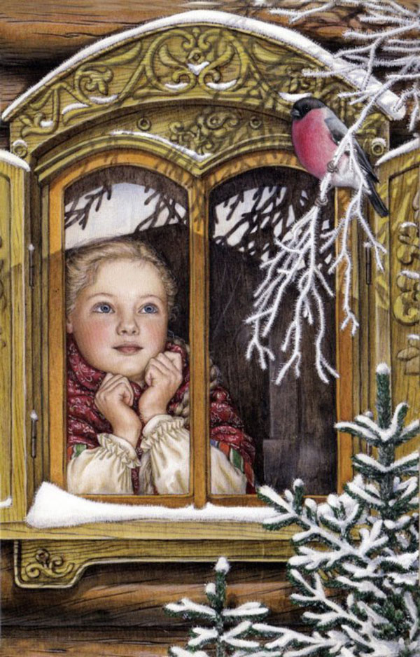 Снегири на старых новогодних открытках: неисчерпаемый источник вдохновения, фото № 5