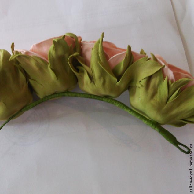 Делаем розы из фоамирана на примере венка-повязки, фото № 44