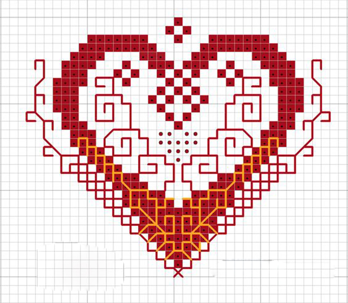 От чистого сердца: 40 простых схем вышивки сердечек крестиком, фото № 28