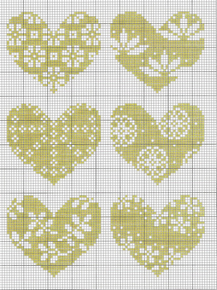 От чистого сердца: 40 простых схем вышивки сердечек крестиком, фото № 18