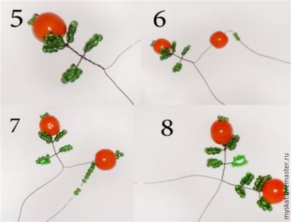 Мастер-класс «Дерево апельсин» из бисера, фото № 2