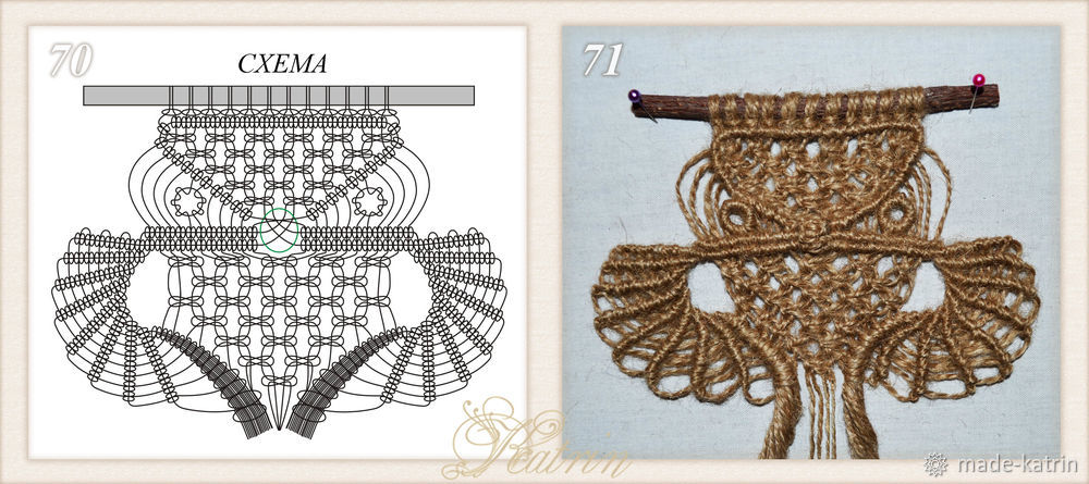 Плетём «Сову» в технике макраме. Часть 3., фото № 28