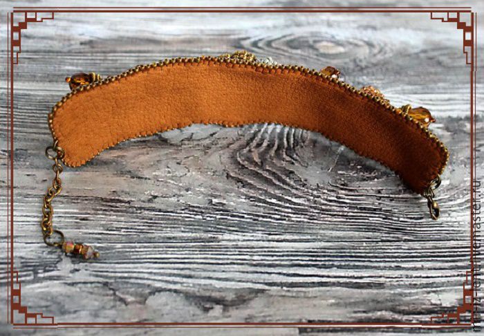 Арт-браслет «Осенний сюжет» в технике объемной вышивки, фото № 40