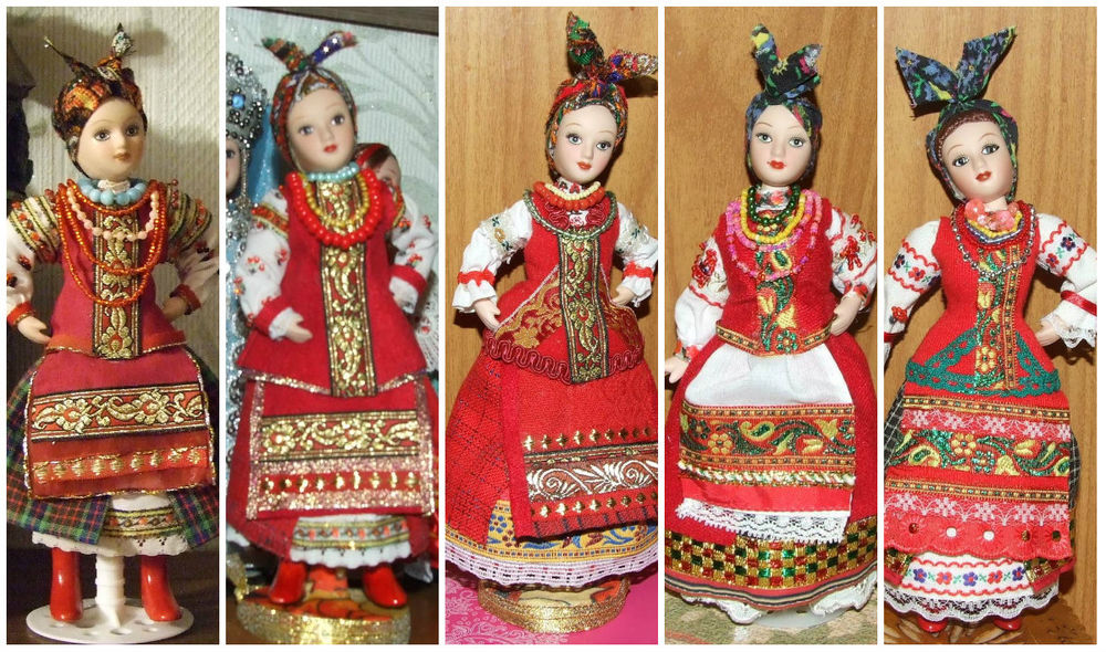 Украинский народный костюм на моих куколках, фото № 3