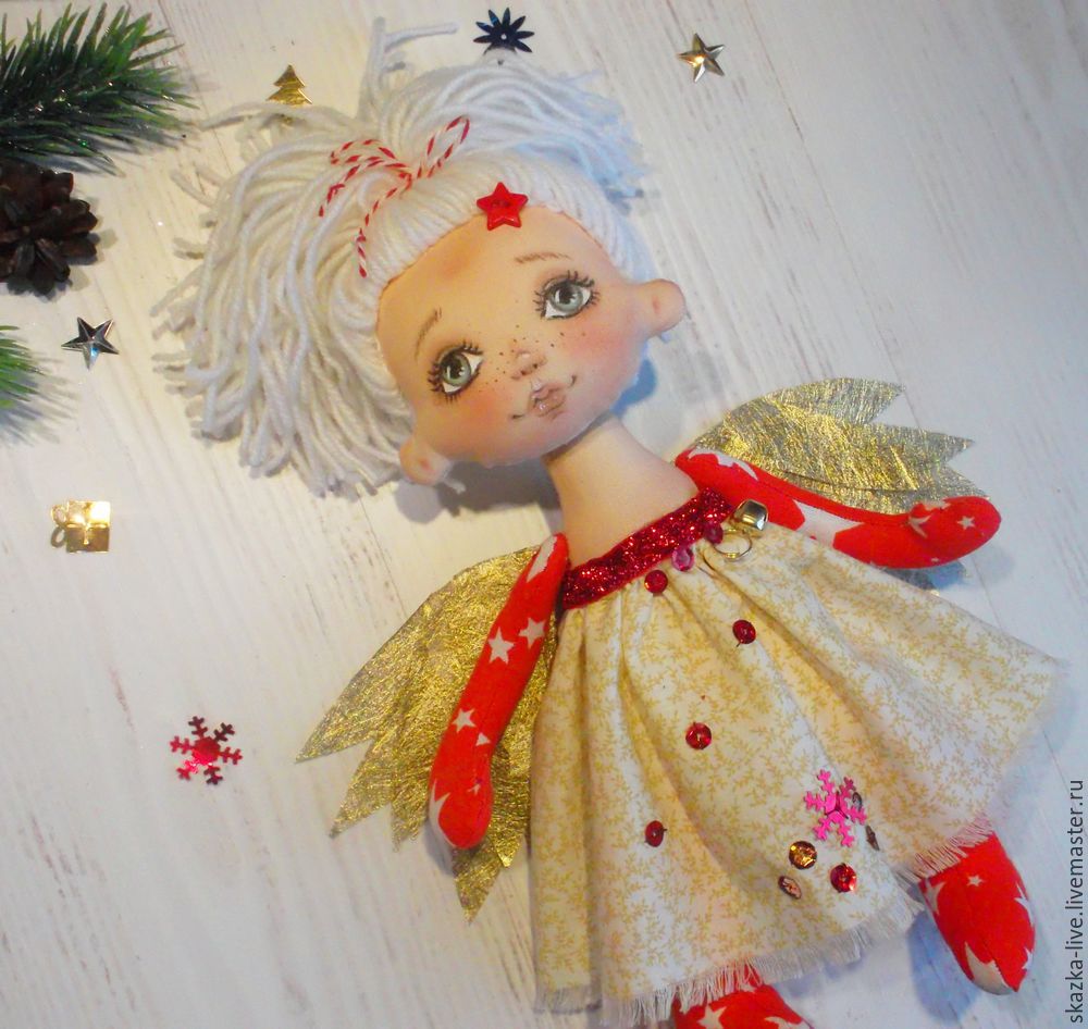 Ангел в каждый дом! Мастер-класс по созданию новогодней текстильной куклы, фото № 39