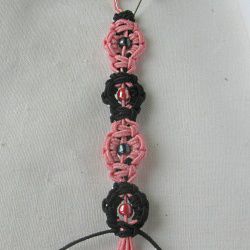 10 плетёных цепочек с бисером в технике макраме, фото № 39