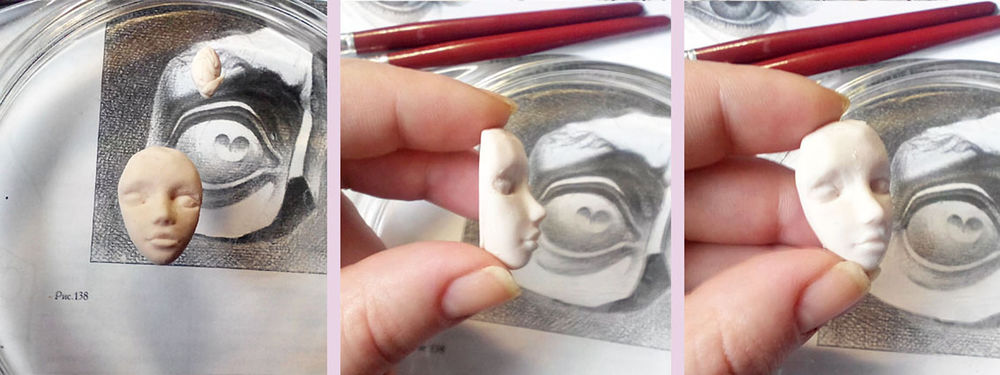 Лепим миниатюрное личико цветочной феи из полимерной глины, фото № 6