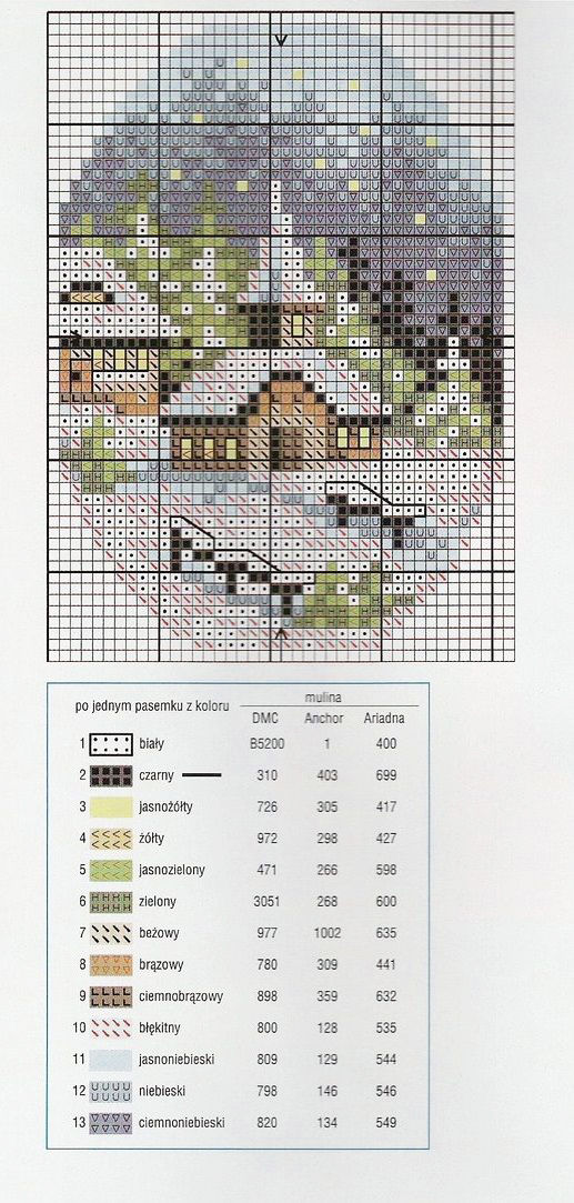 Зимние домики: 29 схем для вышивки крестом, фото № 26