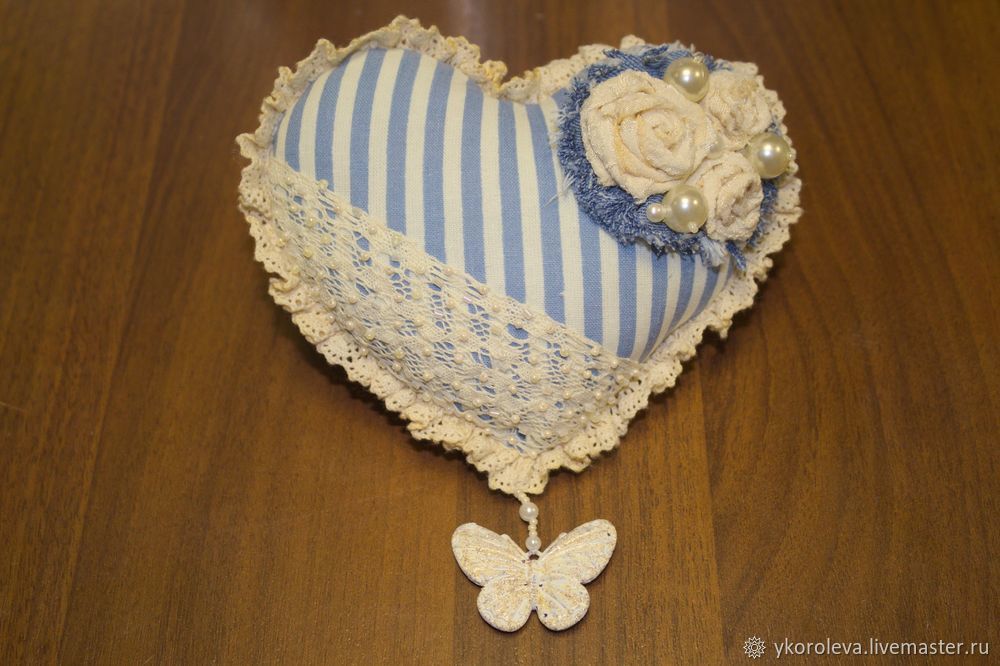 Шьем сердце-игольницу или милое украшение для дома, фото № 14