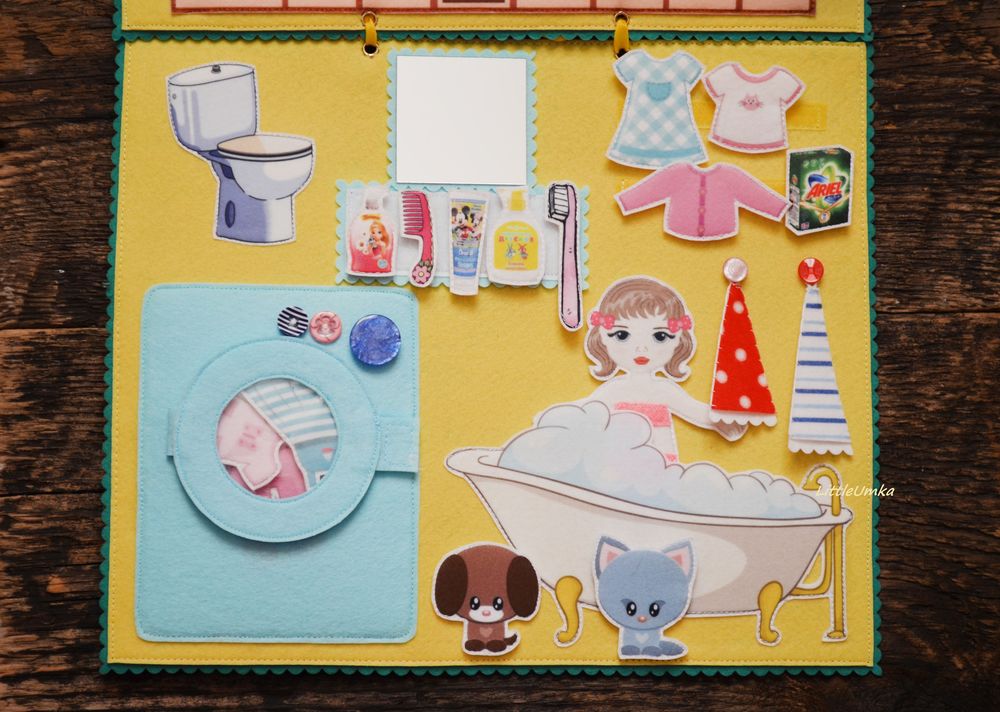 Домик для куклы из фетра + календарь, игровой планшет, фото № 15