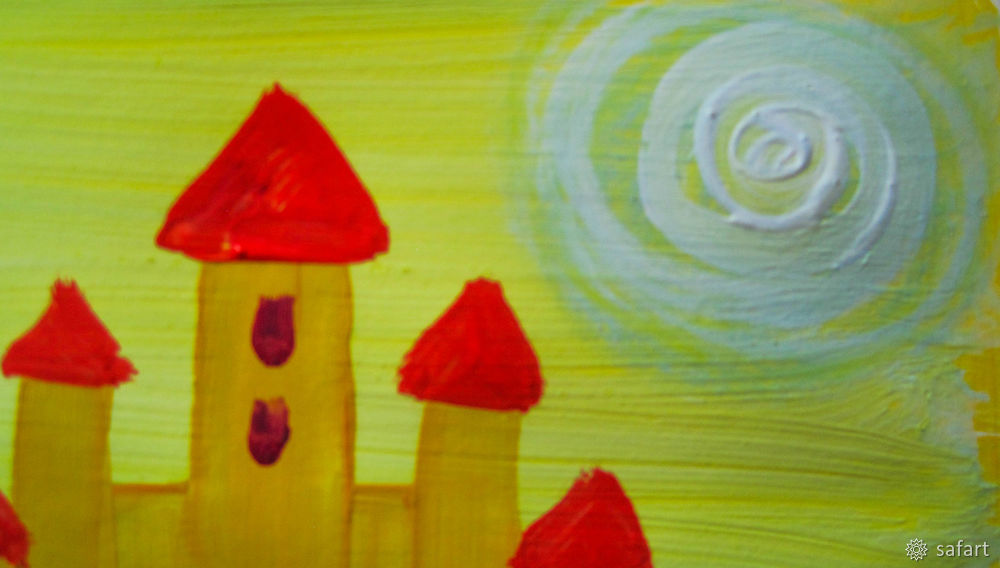 Мастер-класс для детей: рисуем сразу красками «Зимний замок», фото № 16