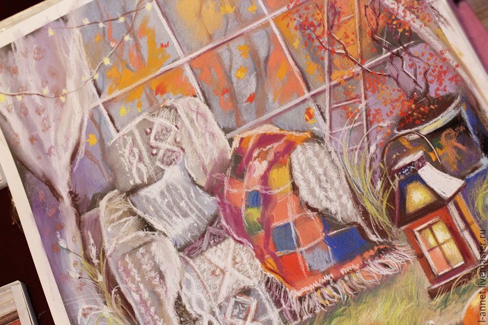 Добавим цвета рисуем уютную осеннюю картину пастелью, фото № 25