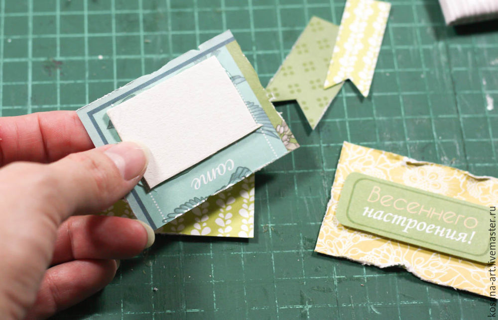 Мастер-класс: как сделать нежную открытку с использованием ткани, фото № 7