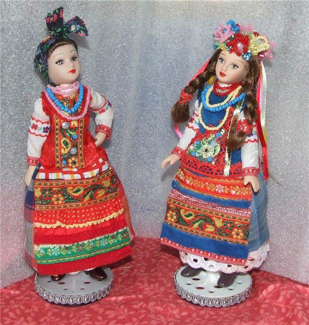 Украинский народный костюм на моих куколках, фото № 6