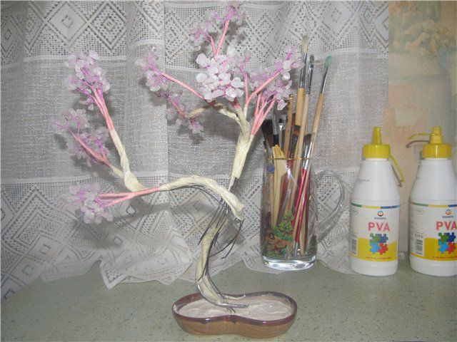 Мастер-класс по созданию стволов для деревьев «бонсай» из бисера или каменной крошки, фото № 5