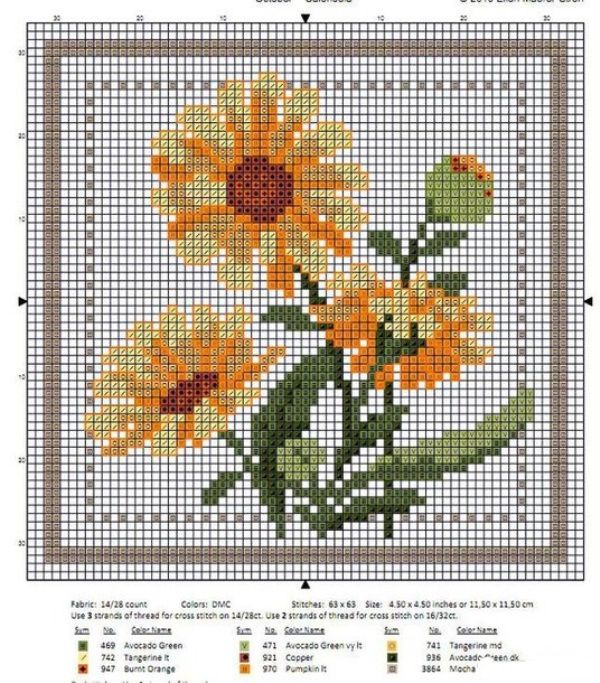 Цветочный календарь: вышиваем крестиком круглый год, фото № 23