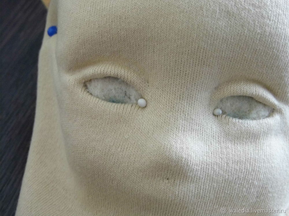 Как обклеить трикотажем голову текстильной куклы, фото № 2