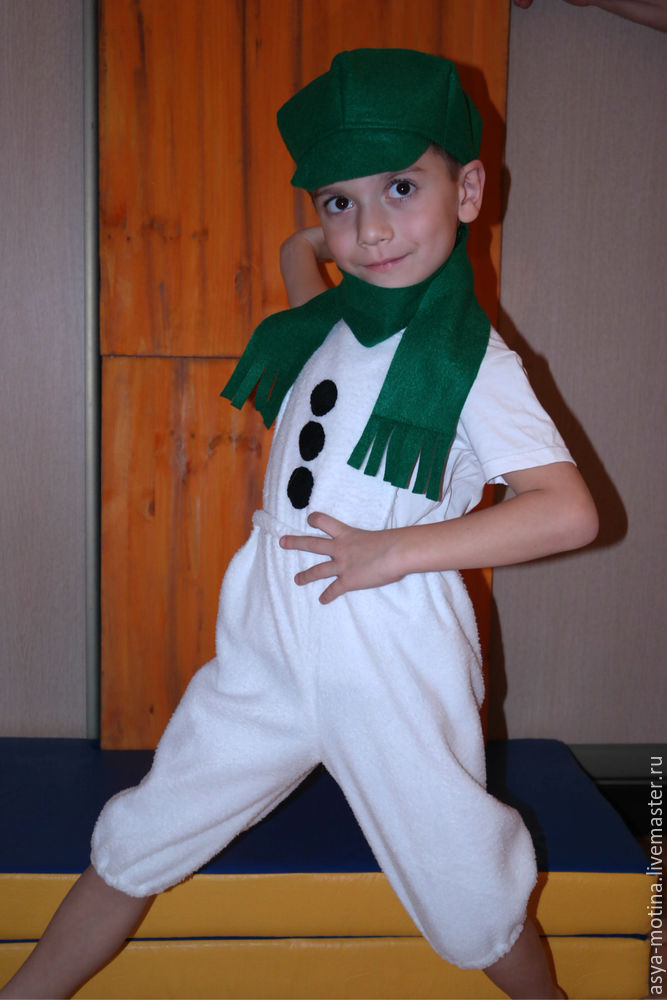Создаем новогодний костюм «Снеговика-почтовика», фото № 13