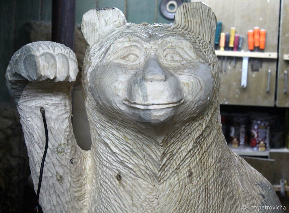 Вырезаем садовую скульптуру «Медведь», фото № 20