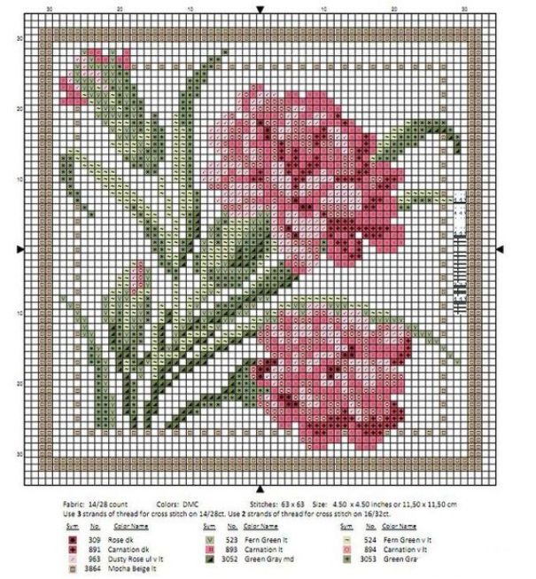 Цветочный календарь: вышиваем крестиком круглый год, фото № 14